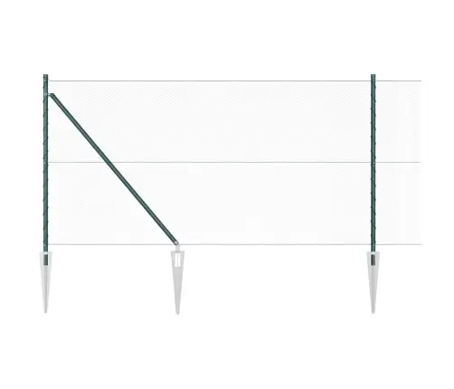 Aed Koos Postidega Roheline 1 X 10 M Pvc Kaetud Teras