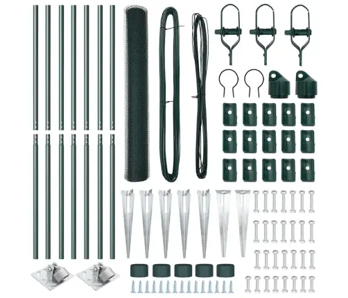 Sešstūra Žogs Zaļš 1.4X10 M Tērauds Vidaxl
