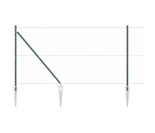 Vidaxl Heksagonālais Žogs Zaļš 1.4X10 M Tērauds