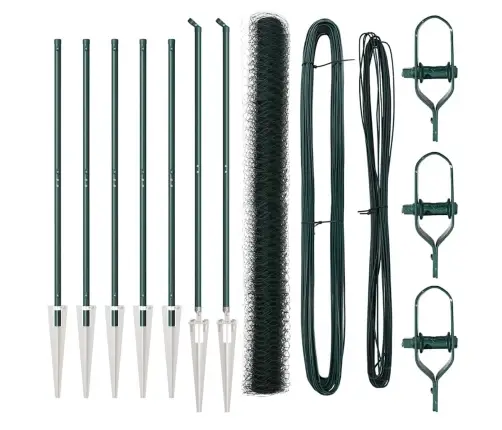 Sešstūru Žogs Zaļš 1.5X10 M Tērauds Vidaxl