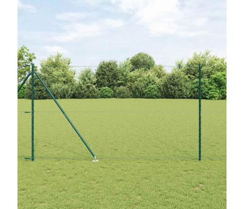 Tvora Su Stulpais Žalia 1.5 X 10 M Pvc Dengtas Plienas