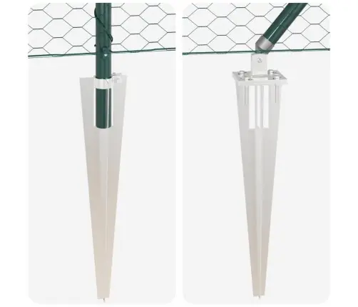 Aed Koos Postidega Roheline 0.4 X 25 M Pvc Kaetud Teras