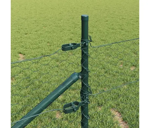 Hexagon Fence Zaļš 0.4X25 M Tērauds Vidaxl