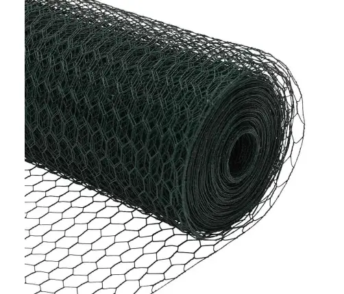 Aed Koos Postidega Roheline 0.6 X 25 M Pvc Kaetud Teras