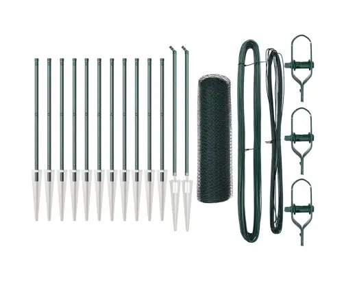 Sešstūra Žogs Zaļš 0.6X25 M Tērauds Vidaxl