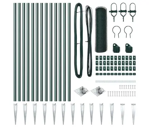 Sešstūra Žogs Zaļš 0.6X25 M Tērauds Vidaxl