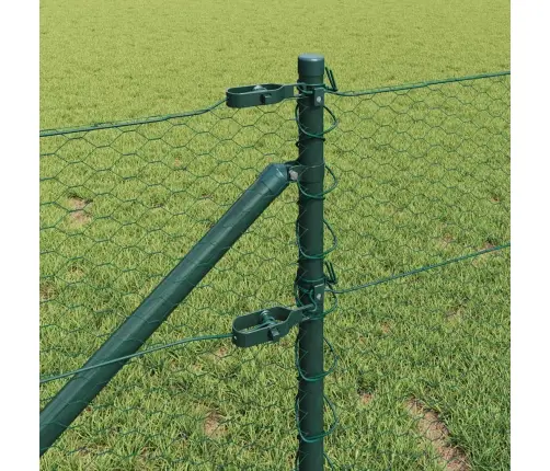 Aed Koos Postidega Roheline 0.8 X 25 M Pvc Kaetud Teras