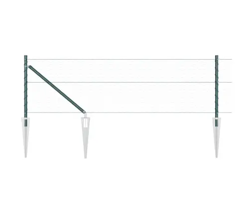Aed Koos Postidega Roheline 0.8 X 25 M Pvc Kaetud Teras
