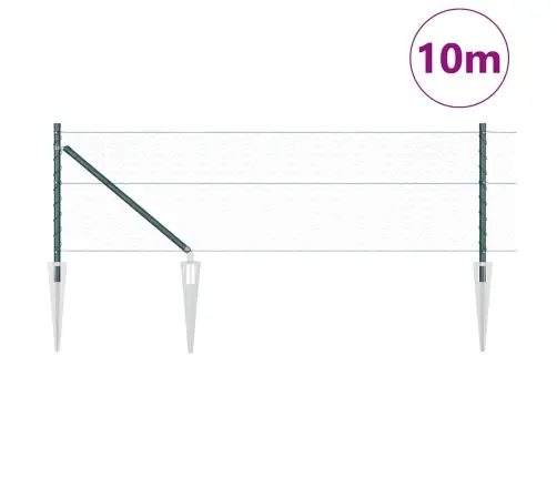 Aed Koos Postidega Roheline 0.8 X 25 M Pvc Kaetud Teras