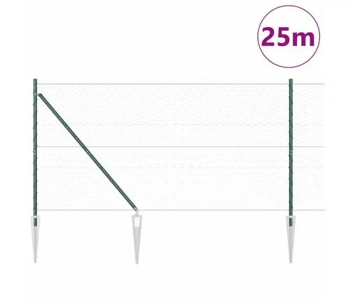 Tvorelės Stulpas Žalia 25 X 1,2 M (36 Mm Tinklas) Plienas