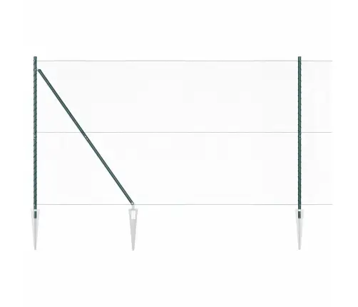 Žogu Komplekts 2 Gabali Zaļš Metāls 25 X 1.5 M Izturīgs Vidaxl