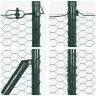 Tvora Su Stulpais Žalia 1.6 X 25 M Pvc Dengtas Plienas