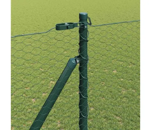 Tvora Su Stulpais Žalia 1.6 X 25 M Pvc Dengtas Plienas