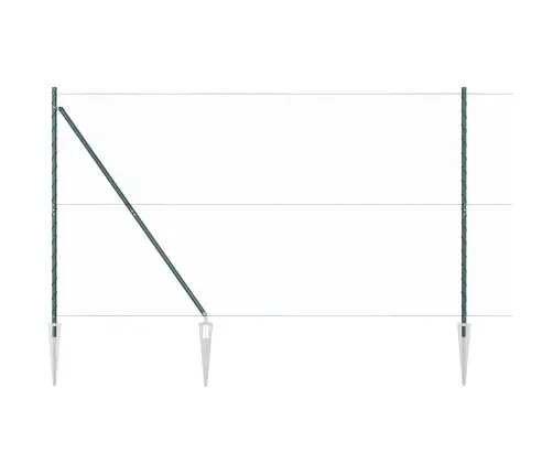 Tvora Su Stulpais Žalia 1.6 X 25 M Pvc Dengtas Plienas