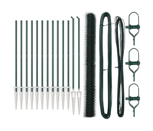 Aed Koos Postidega Roheline 1.6 X 25 M Pvc Kaetud Teras