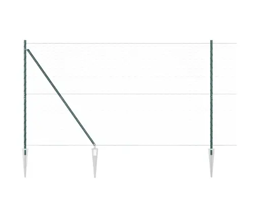 Tvora Su Stulpais Žalia 1.6 X 25 M Pvc Dengtas Plienas