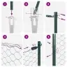 Tvora Su Stulpais Žalia 1.6 X 25 M Pvc Dengtas Plienas