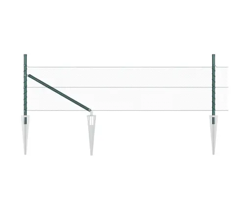 Aed Koos Postidega Roheline 0.4 X 50 M Pvc Kaetud Teras