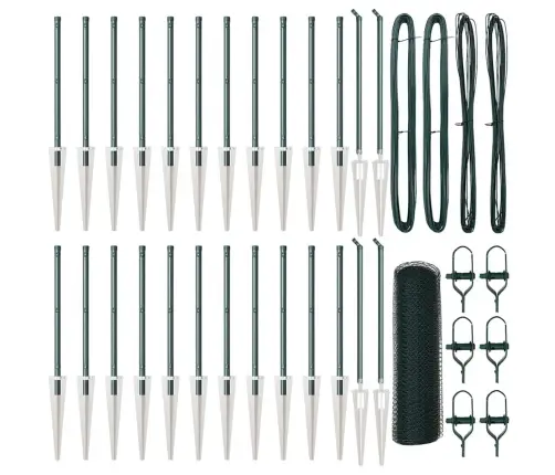 Sešstūra Žogs Zaļš 0.5X50 M Tērauds Vidaxl Sešstūra Žogs Zaļš 0.5X50 M Tērauds Vidaxl