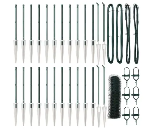 Sešstūra Žogs Zaļš 0.6 X 50 M Tērauds Vidaxl