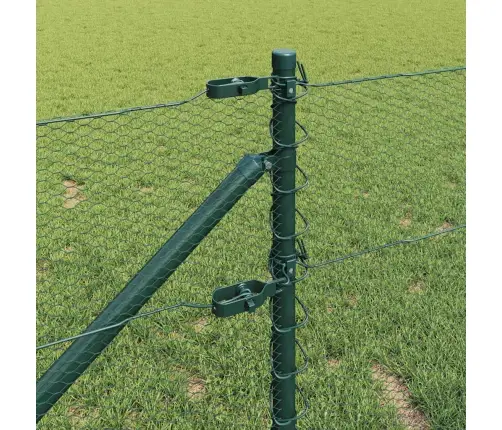 Sešstūris Žogs Zaļš 0.8X50 M Tērauds Vidaxl