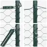 Aed Koos Postidega Roheline 1.2 X 50 M Pvc Kaetud Teras
