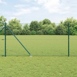 Žogs Ar Stabiem. Zaļa 1.4 X 50 M Pvc Pārklāts Tērauds Vidaxl