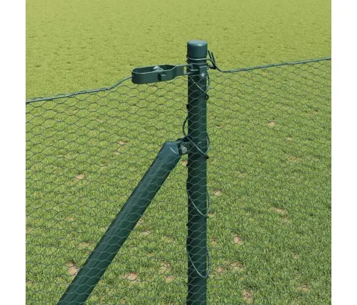 Aed Koos Postidega Roheline 1.4 X 50 M Pvc Kaetud Teras