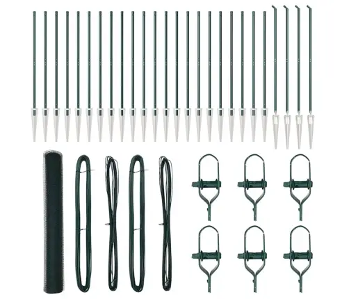 Aed Koos Postidega Roheline 1.4 X 50 M Pvc Kaetud Teras