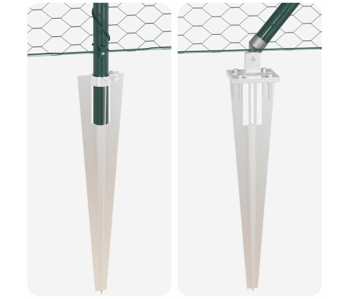 Tvora Su Stulpais Žalia 1.5 X 50 M Pvc Dengtas Plienas
