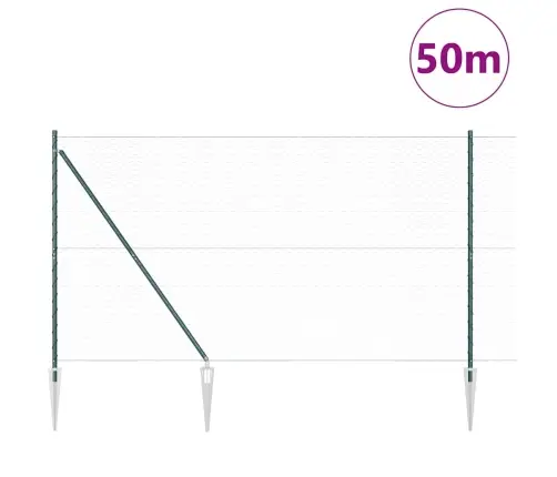 Aed Koos Postidega Roheline 1.5 X 50 M Pvc Kaetud Teras