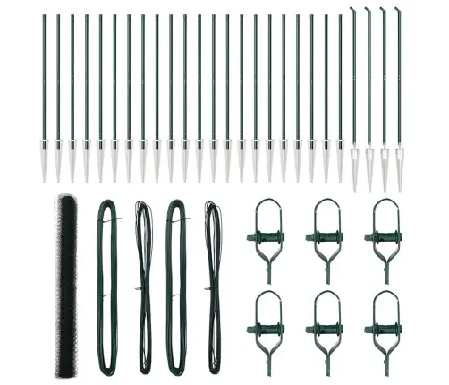 Aed Koos Postidega Roheline 1.6 X 50 M Pvc Kaetud Teras