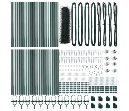 Aed Koos Postidega Roheline 0.5 X 100 M Pvc Kaetud Teras