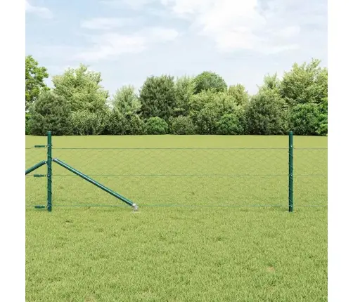 Sešu Stūru Žogs Zaļš 0.5X100 M Tērauds Vidaxl