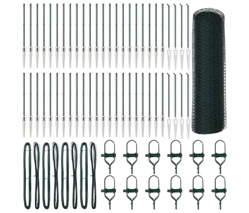 Aed Koos Postidega Roheline 0.8 X 100 M Pvc Kaetud Teras