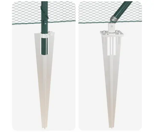 Aiapost Roheline 100 X 1 M (13 Mm Võrk) Terased Ja Pvc