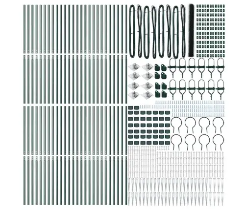 Sešstūris Žogs Zaļš 1.5X100 M Tērauds Vidaxl