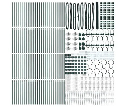 Sešstūra Žogs Zaļš 1.6X100 M Tērauds Vidaxl
