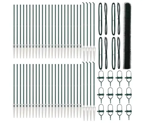 Aed Koos Postidega Roheline 1.6 X 100 M Pvc Kaetud Teras