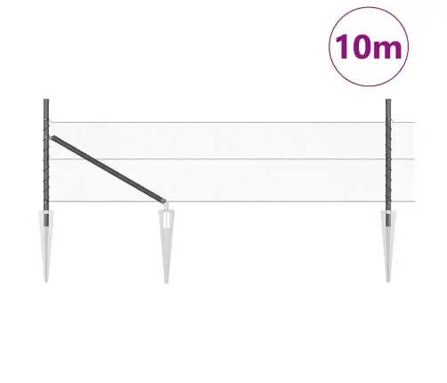 Aed Koos Postidega Hall 0.4 X 10 M Pvc Kaetud Teras