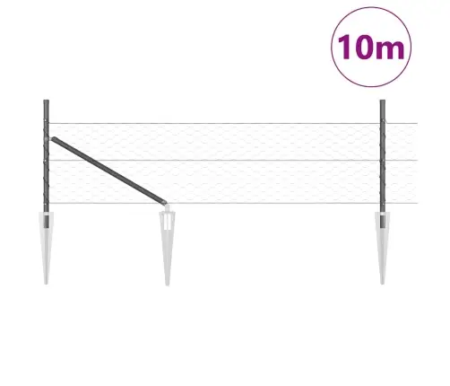 Tvorelės Stulpas Pilka 10 X 0,4 M (50 Mm Tinklelis)