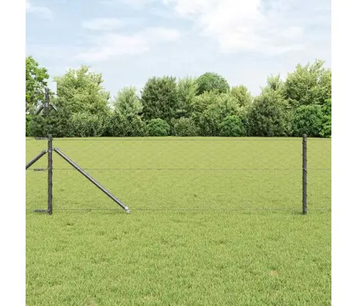 Sešstūru Žogs Pelēks 0.6X10 M Tērauds Vidaxl