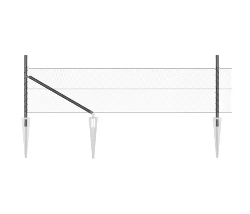 Aed Koos Postidega Hall 0.8 X 10 M Pvc Kaetud Teras