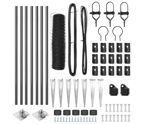 Aed Koos Postidega Hall 0.8 X 10 M Pvc Kaetud Teras