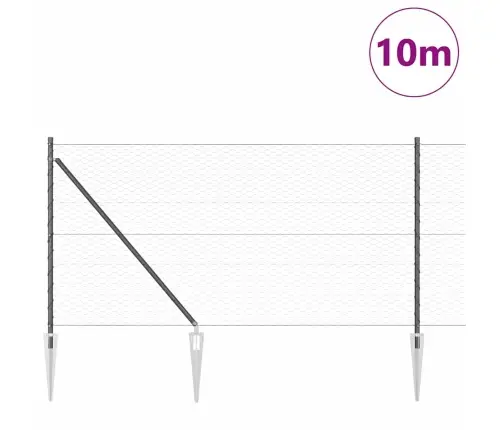 Aed Koos Postidega Hall 1 X 10 M Pvc Kaetud Teras