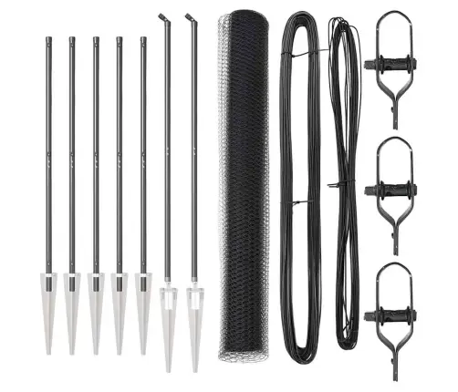 Heksagonālais Žogs Pelēks 1.4X10 M Tērauds Vidaxl