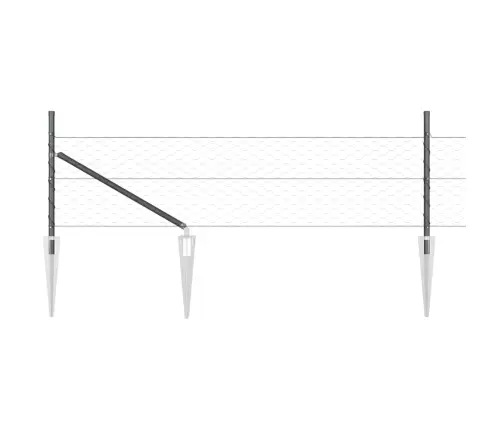 Tvora Su Stulpais Pilka 0.5 X 25 M Pvc Dengtas Plienas Tvora Su Stulpais Pilka 0.5 X 25 M Pvc Dengtas Plienas