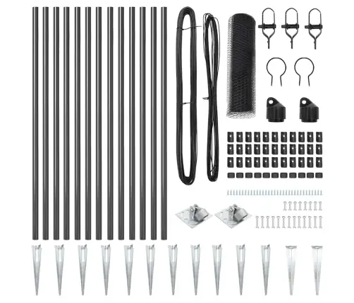 Aiapost Hall 25 X 0,8 M (13 Mm Võrgu) Terased Ja Pvc