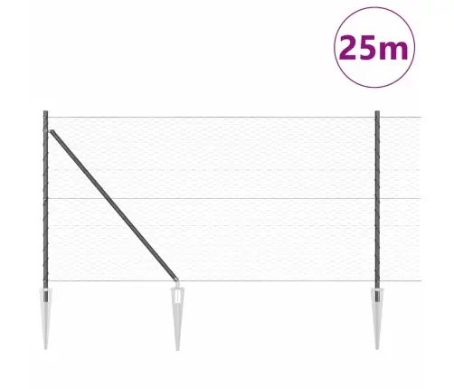 Aed Koos Postidega Hall 1 X 25 M Pvc Kaetud Teras