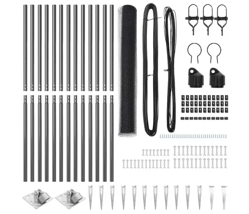 Tvorelės Stulpas Pilka 25 X 1,2 M (25 Mm Tinklelis) Plienas